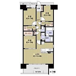 なかもずALLZグランコート 3LDKの間取図画像