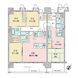プレミスト守口梅園ウインディコート 4LDKの間取り