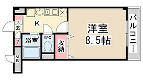 ツインステージ南花屋敷  ｜ 兵庫県川西市南花屋敷1丁目（賃貸マンション1K・2階・25.46㎡） その2