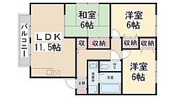 フィルグリーン 3LDKの間取図画像