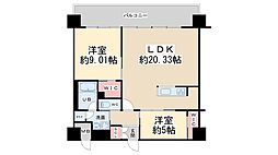 プレジオ宝塚ASIAN 2LDKの間取図画像