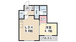 メゾンデラフィーネ1 1LDKの間取図画像