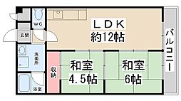 ソルトリバーハイツ 2LDKの間取図画像