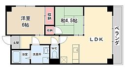 ガーデンシティ笹部 2LDKの間取図画像