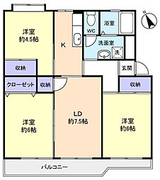 間取図画像 3LDK