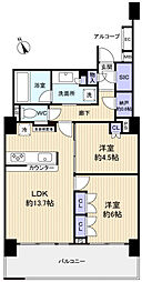 パークタワー八千代緑が丘 2LDKの間取図画像