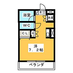 スチューデントマンション 1階ワンルームの間取り