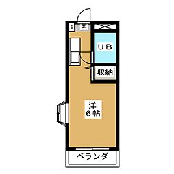 エスポワール西村 3階ワンルームの間取り