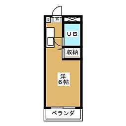 エスポワール西村 ワンルームの間取図画像