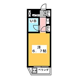 エトワール天神町 ワンルームの間取図画像