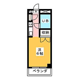 アネックスN ワンルームの間取図画像