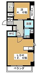 AvenueA 1LDKの間取図画像