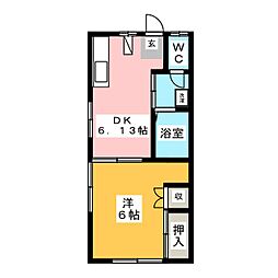 ケイハウス 1DKの間取図画像