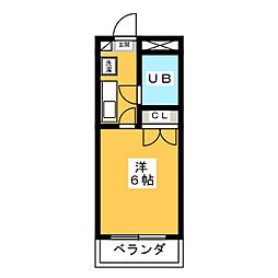 マリオン八王子 1Kの間取図画像