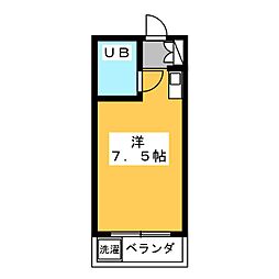 マドレーヌ八王子 3階ワンルームの間取り