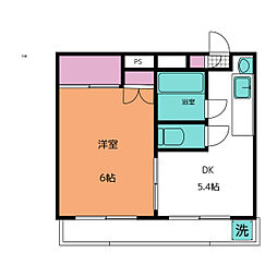 第3エコーマンション 1階1DKの間取り