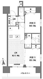 ラグゼナ八王子横山町 4階2LDKの間取り