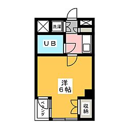 ヴィラみすず 1Kの間取図画像