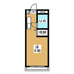 エスポワール西村 ワンルームの間取図画像