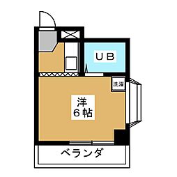 ＮＳコート 3階ワンルームの間取り