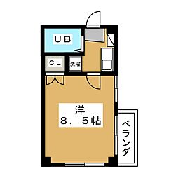 ハール　ツァイレンス 4階1Kの間取り