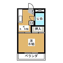 第3恵美寿コーポ 1階1Kの間取り
