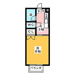 間取図画像 1K
