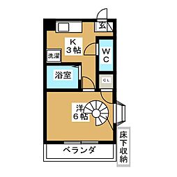 ルネスセンチュリー拝島 1Kの間取図画像