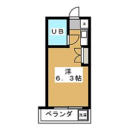 リンデン-28 ワンルームの間取図画像