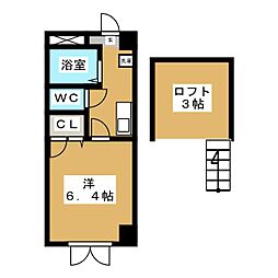 アット・イース 1Kの間取図画像