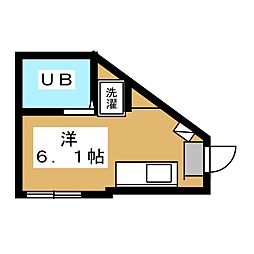 TK-SQUARE ワンルームの間取図画像