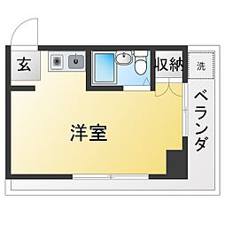 メゾンドサンベール ワンルームの間取図画像