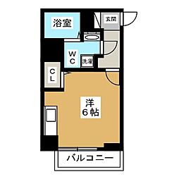 N-stage豊田 5階ワンルームの間取り