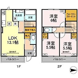 セントラルコートII 1階3LDKの間取り