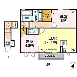 間取図画像 2LDK