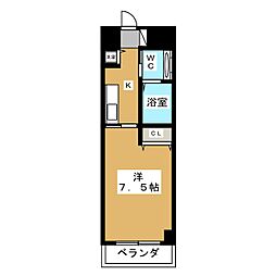耕和ビル 3階1Kの間取り