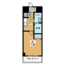 KDXレジデンス立川 1Kの間取図画像