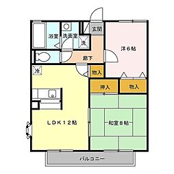 ビイフラット 2LDKの間取図画像
