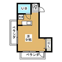 ロベリアくにたち ワンルームの間取図画像