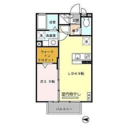 グランシャリオ 1LDKの間取図画像