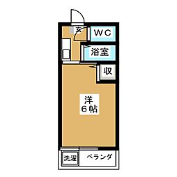JR中央線 三鷹駅 徒歩28分の賃貸アパート 1階1Kの間取り