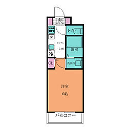 ロイヤルコート武蔵境 1階1Kの間取り