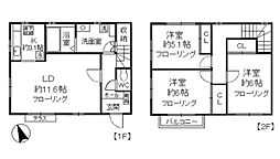 ヴェルジュ 1階3LDKの間取り