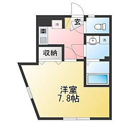 サンレジデンス武蔵野 1Kの間取図画像