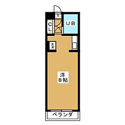 マリモフラッツ ワンルームの間取図画像