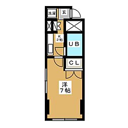 サニーハイツ 1Kの間取図画像