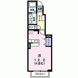 オリーブ ワンルームの間取図画像