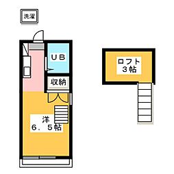 メゾンドフジ 3階ワンルームの間取り
