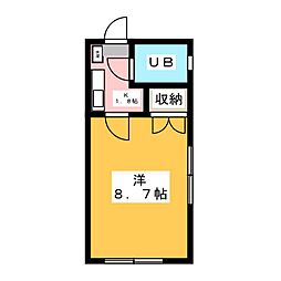 レガシー調布I 1階1Kの間取り