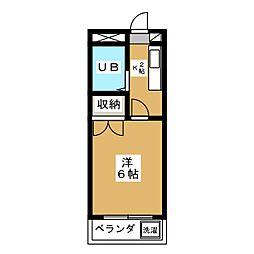 アメニティヒロ 1Kの間取図画像